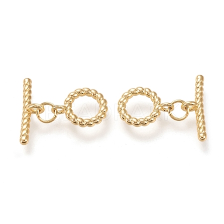 Brass Toggle Clasps KK-F820-03A-G-1