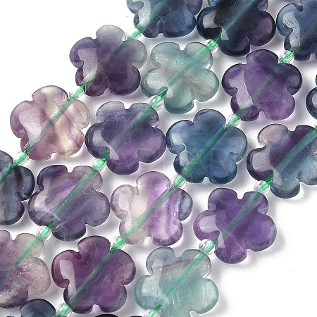 Natural Flower Rainbow Fluorite Beads Strands G-L241B-09-01-1