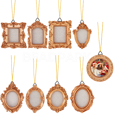 9 Bags 9 Styles Resin Hanging Photo Frame AJEW-DC0003-81-1