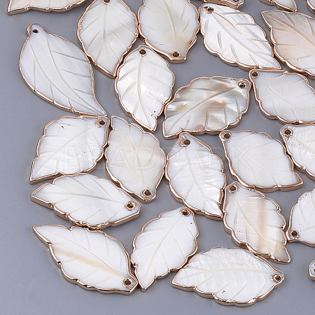 Electroplate Freshwater Shell Pendants SHEL-S274-57-1