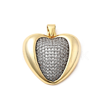 Brass Micro Pave Cubic Zirconia Pendants KK-A266-03C-G-1