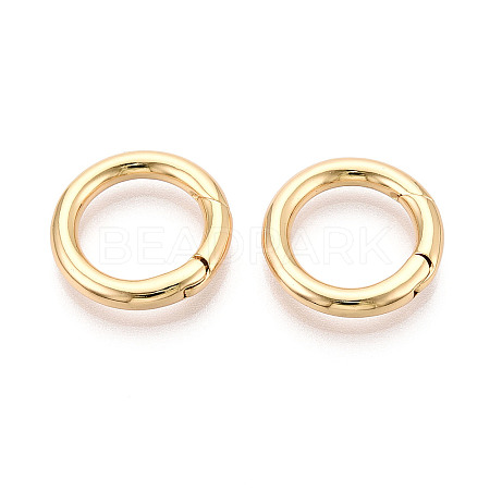 Brass Spring Gate Rings KK-T078-20G-04-1