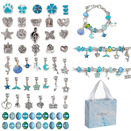 DIY Alloy European Bracelets Making Kits DIY-I108-01B-1