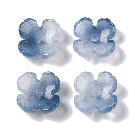 Baking Paint Glass Bead Caps GLAA-S202-04G-1