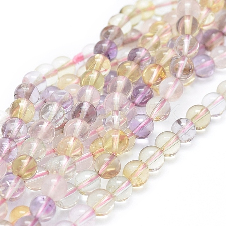 Natural Mixed Quartz Beads Strands G-D0010-09-6mm-1