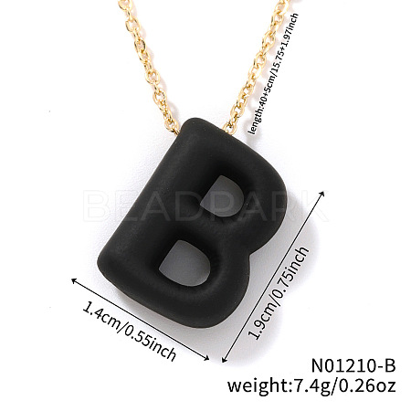 Alloy Initial Pendant Necklaces RS8745-2-1