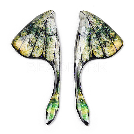 Epoxy Resin Wing Pendants RESI-TAC0021-96C-1