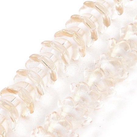 Transparent Glass Beads Strands LAMP-H061-01D-02-1