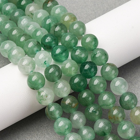 Natural Green Aventurine Round Beads Strands X-G-S150-8mm-4-1