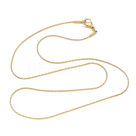 Ion Plating(IP) 304 Stainless Steel Boston Chain Necklaces STAS-O053-15G-01-1