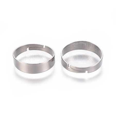304 Stainless Steel Finger Ring Settings STAS-E474-05P-1