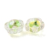 UV Plating Rainbow Iridescent Acrylic Beads OACR-A014-03G-2