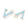 Rack Plating Alloy Enamel Pendants ENAM-T024-53V-G-2