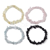 12 Constellation Natural Mixed Gemstone Chip Beaded Stretch Bracelets Sets for Women Men BJEW-JB10264-01-3