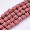 Spray Painted Non-magnetic Synthetic Hematite Beads Strands G-T124-13-3