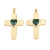 Brass Glass Pendants KK-P353-12G-05-1