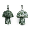Natural Green Spot Jasper Pendants X-G-N0325-10Q-2