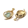 UV Plating Alloy Glass Pendants FIND-K032-37G-2