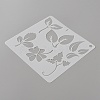 20Pcs 20 Styles Square PET Plastic Drawing Painting Stencils Templates. with 1Pc Binder Ring DIY-WH0430-363-2