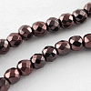 Non-magnetic Synthetic Hematite Beads Strands G-Q890-2mm-2-2