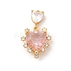 Brass Glass Charms KK-P340-02G-02-1