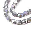 Electroplate Glass Beads Strands EGLA-N002-13-A03-3