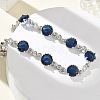 Brass Micro Pave Cubic Zirconia Link Cahin Bracelets for Women BJEW-A172-01P-3
