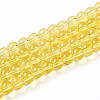 Baking Paint Transparent Glass Beads Strands DGLA-N006-6mm-04-1