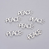 Silver Color Plated Alloy Word Links X-PALLOY-E135-S-1