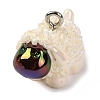 Animal Theme Resin Pendants RESI-S010-04D-1