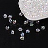 Faceted Eco-Friendly Transparent Acrylic Round Beads TACR-K001-6mm-22-2
