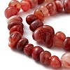 Natural Dyed Red Agate Nuggets Beads Strands G-J337-03A-4