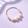 Natural Cultured Freshwater Pearl Finger Rings RJEW-JR01004-1