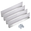 Aluminum Rectangle Gutter Valley Splash Guard AJEW-GA0009-98-1