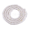 Electroplate Opaque Solid Color Glass Beads Strands X-EGLA-A044-P1mm-L19-2