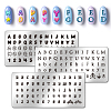 Stainless Steel DIY Nail Art Templates MRMJ-WH0092-043-1