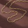 304 Stainless Steel Oval Link Chain Necklaces NJEW-Q013-09G-1