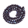 Electroplate Opaque Solid Color Glass Beads Strands LS-EGLA-A044-P6mm-L11-3
