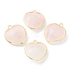 Natural Rose Quartz Pendants X-G-B009-03G-A-1