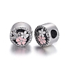 Hollow 925 Sterling Silver European Beads OPDL-L017-075TAS-2