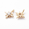 Brass Cubic Zirconia Charms X-KK-S350-285-2