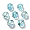 UV Plating Transparent Rainbow Iridescent Acrylic Beads TACR-D010-07D-2