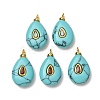 Dyed Synthetic Turquoise Pendants GG-CBAA798-01G-02-1