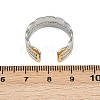 304 Stainless Steel Double Color Cuff Rings RJEW-S635-01GP-10-5