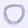 Electroplate Transparent Glass Beads Strands EGLA-E046-I01-2