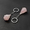 Natural Rose Quartz Keychain G-G997-D06-4