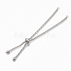 Adjustable 304 Stainless Steel Slider Bracelets Making X-STAS-T050-030P-2
