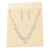 Alloy Rhinestone Necklaces & Stud Earring Sets for Women SJEW-U001-01P-02-2