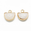 Natural & Synthetic Mixed Stone Semi Circle Pendants G-Q965-M-3