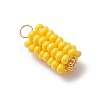 Glass Seed Beaded Corn Pendants PALLOY-MZ01108-3